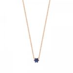 Collier Ginette NY Mini Sapphire Star On Chain Or Rose