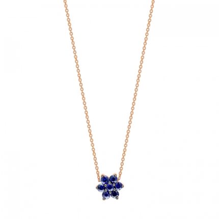 Collier Ginette NY Sapphire Star On Chain Or Rose