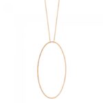 Collier Ginette NY Jumbo Ellipse On Chain Or Rose