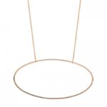 Collier Ginette NY Jumbo Ellipse On Chain Or Rose