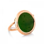 Bague Ginette NY Jade Disc Or Rose Ring