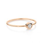 Bague Ginette Medium Lonely Diamond Or Rose Ring