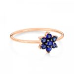 Bague Ginette NY Single Sapphire Star Or Rose Ring