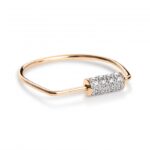 Bague Ginette Mini Straw Diamond Or Rose Ring