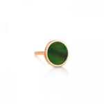 Boucle d'Oreille Ginette NY Solo Ever Jade Disc Stud Or Rose