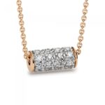 Collier Ginette NY Mini Straw Diamond On Chain Or Rose