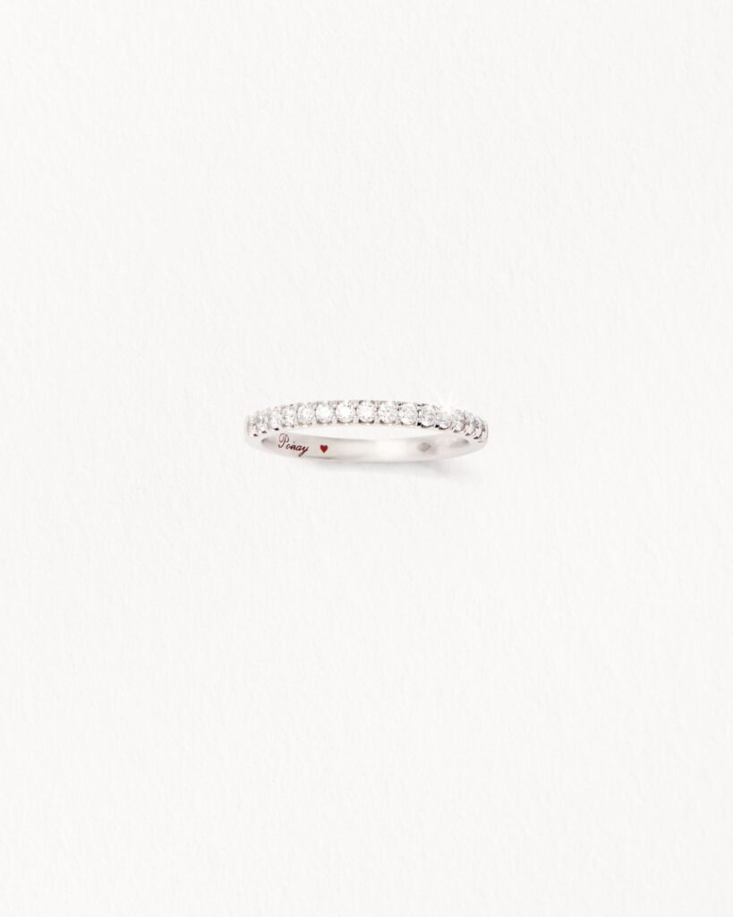 Ring Poiray Alliance Petit Mod le Diamants White Gold Daniel