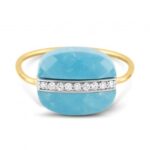 Bague Morganne Bello Aurore Turquoise Et Diamants Or Jaune