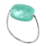 Bague Morganne Bello Friandise Coussin Amazonite Or Blanc