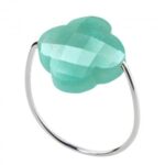 Bague Morganne Bello Friandise Trèfle Amazonite Or Blanc