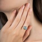 Ring Morganne Bello Friandise  Cushion Labradorite White gold