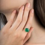 Bague Morganne Bello Friandise Coussin Agate Verte Or Jaune