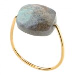 Bague Morganne Bello Friandise Coussin Labradorite Or Jaune