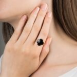 Ring Morganne Bello Friandise  Clover Onyx Black Yellow Gold