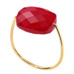 Bague Morganne Bello Friandise Coussin Quartz Rouge Or Jaune