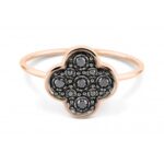 Ring Morganne Bello Victoria  Set with Black Diamonds Rose Gold