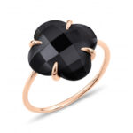 Bague Morganne Bello Victoria Onyx Or Rose