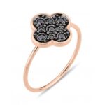 Ring Morganne Bello Victoria  Set with Black Diamonds Rose Gold