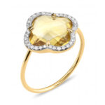 Bague Morganne Bello Victoria Diamants Citrine + Diamants Or Jaune