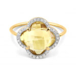 Bague Morganne Bello Victoria Diamants Citrine + Diamants Or Jaune