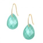 Boucles D'oreilles Morganne Bello Friandise Amazonite Or Jaune