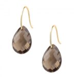 Boucles D'oreilles Morganne Bello Friandise Quartz Fumé Or Jaune