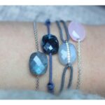 Bracelet Morganne Bello Friandise Cordon Bleu Jean Coussin Pietersite Bleue