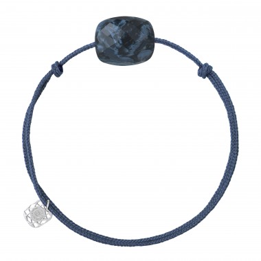 Bracelet Morganne Bello Friandise Cordon Bleu Jean Coussin Pietersite Bleue