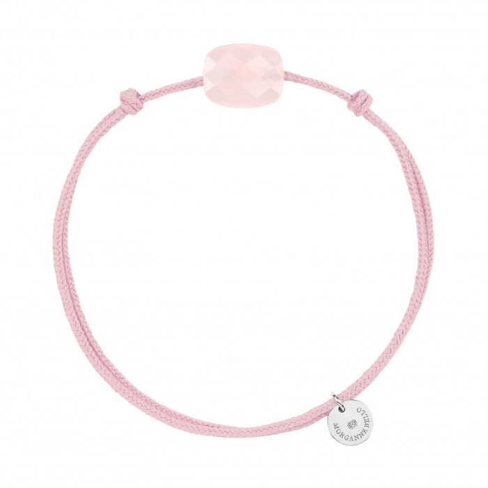 Bracelet Morganne Bello Friandise Cordon Rose Coussin Mini Quartz Rose