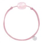 Bracelet Morganne Bello Friandise Cordon Vieux Rose Coussin Quartz Rose Poudre