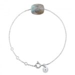 Bracelet Morganne Bello Friandise Coussin Labradorite Or Blanc