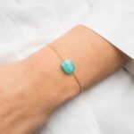 Bracelet Morganne Bello Friandise Coussin Amazonite Or Jaune