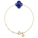 Bracelet Morganne Bello Friandise Trèfle Lapis Lazuli Or Jaune