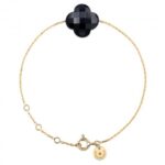 Bracelet Morganne Bello Friandise Trèfle Onyx Or Jaune