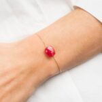 Bracelet Morganne Bello Friandise Coussin Quartz Rouge Or Jaune