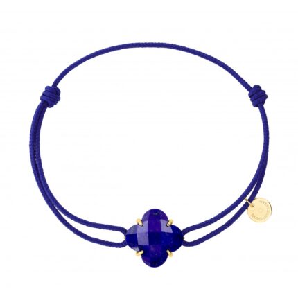 Bracelet Morganne Bello Victoria Cordon Royal Blue Lapis Lazuli Yellow Gold