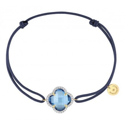 Bracelet Morganne Bello Victoria Cordon Bleu Jean Topaze (Swiss Blue) Or Jaune