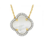 Collier Morganne Bello Victoria Diamants Nacre Blanche + Diamants Or Jaune