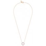 Collier Morganne Bello Victoria Diamants Quartz Rose Milky + Diamants Or Rose