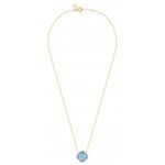 Collier Morganne Bello Victoria Diamants Topaze Swiss Blue + Diamants Or Jaune