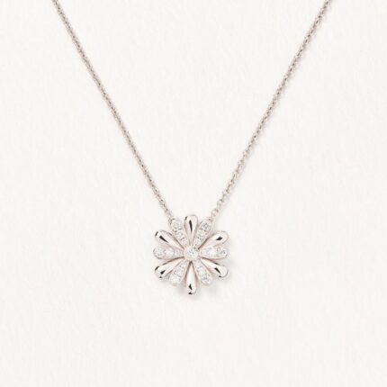 Collier Poiray Flower Diamants Or Blanc