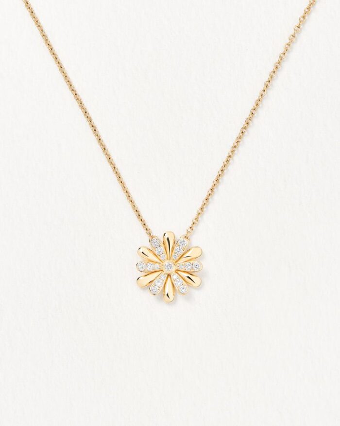 Collier Poiray Flower Diamants Or Jaune