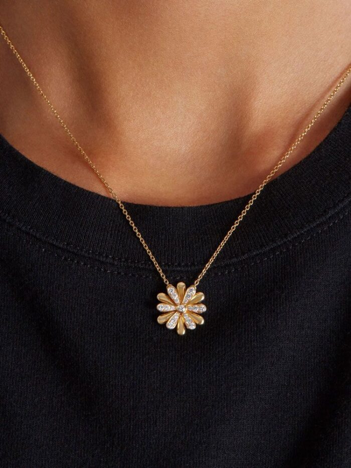 Collier Poiray Flower Diamants Or Jaune