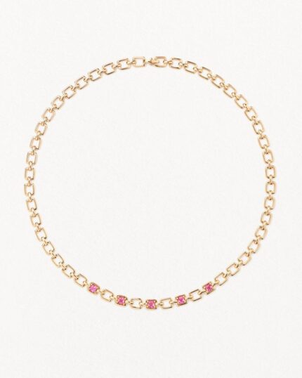 Necklace Poiray Indrani Rubellite Yellow Gold