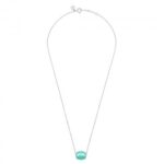 Collier Morganne Bello Friandise Coussin Amazonite Or Blanc