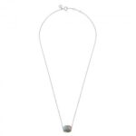 Collier Morganne Bello Friandise Coussin Labradorite Or Blanc