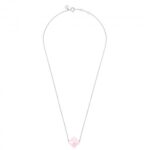 Necklace Morganne Bello Friandise  Trefoil Quartz Powder pink White gold