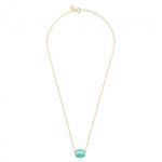 Collier Morganne Bello Friandise Coussin Amazonite Or Jaune