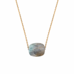 Collier Morganne Bello Friandise Coussin Labradorite Or Jaune