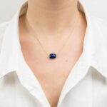 Collier Morganne Bello Friandise Coussin Lapis Lazuli Or Jaune